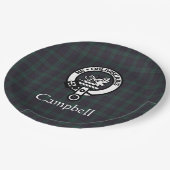 Assiettes En Carton Scottish Campbell Crest Badge & Tartan (Angle)