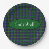 Assiettes En Carton Scottish Campbell Family Tartan Personnalisé (Devant)