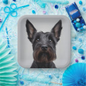 Assiettes En Carton Scottish Terrier (Fête)