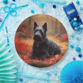 Assiettes En Carton Scottish Terrier en automne Leaves Fall Inspire (Fête)