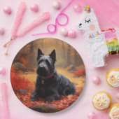 Assiettes En Carton Scottish Terrier en automne Leaves Fall Inspire (Fête)