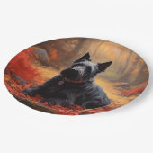 Assiettes En Carton Scottish Terrier en automne Leaves Fall Inspire (Angle)