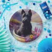Assiettes En Carton Scottish Terrier sur une pagaie : une aventure Pit (Fête)