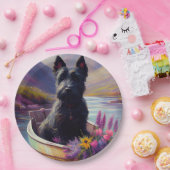 Assiettes En Carton Scottish Terrier sur une pagaie : une aventure Pit (Fête)