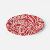 Assiettes En Carton Scribbleempreintes rouges (Angle)