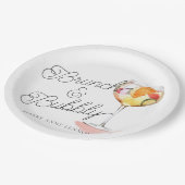 Assiettes En Carton Script Brunch et Bubbly Cocktail Party (Angle)