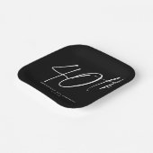 Assiettes En Carton Script chic moderne Quarantième anniversaire 40e f (Angulaire)