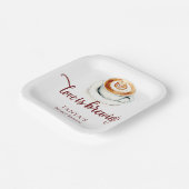 Assiettes En Carton Script de Baby Shower de mariage Love is Brewing C (Angulaire)