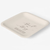 Assiettes En Carton Script minimal moderne Genre Révélation Partie Bei (Angulaire)