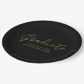 Assiettes En Carton Script moderne Graduation personnalisée (Angle)