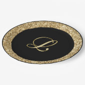 Assiettes En Carton Script or Monogram L (Angle)