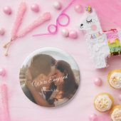 Assiettes En Carton Script photo moderne Nous sommes engagés (Fête)