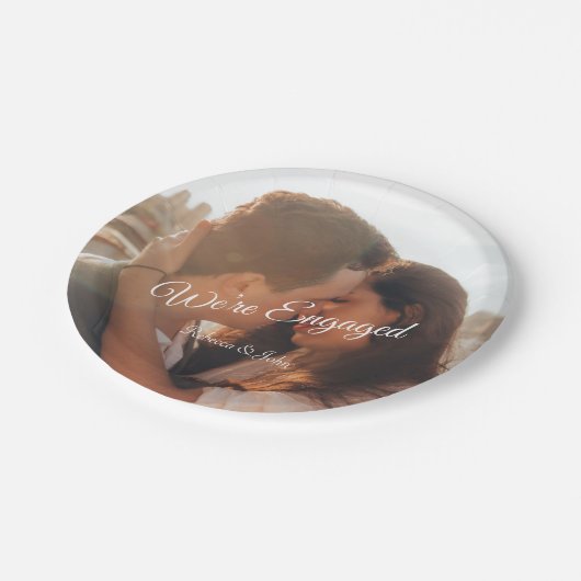 Assiettes En Carton Script photo moderne Nous sommes engagés (Angle)