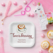 Assiettes En Carton Script pour une fête de mariage avec le thème Love (Fête)