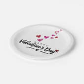 Assiettes En Carton Script Red Pink Hearts Script Saint Valentin (Angle)