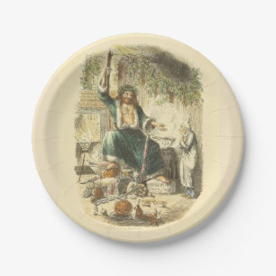 Assiettes En Carton Scrooge Fantôme de Noël Présent