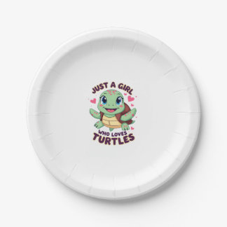 Assiettes En Carton Sea Reptile Turtle Lovers Just A Girl Who Loves Tu