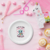 Assiettes En Carton Sea Reptile Turtle Lovers Just A Girl Who Loves Tu (Fête)