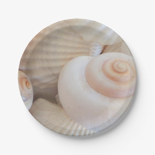 Assiettes En Carton Sea Shells Love, Summer Beach Pique-nique, Plaque (Devant)