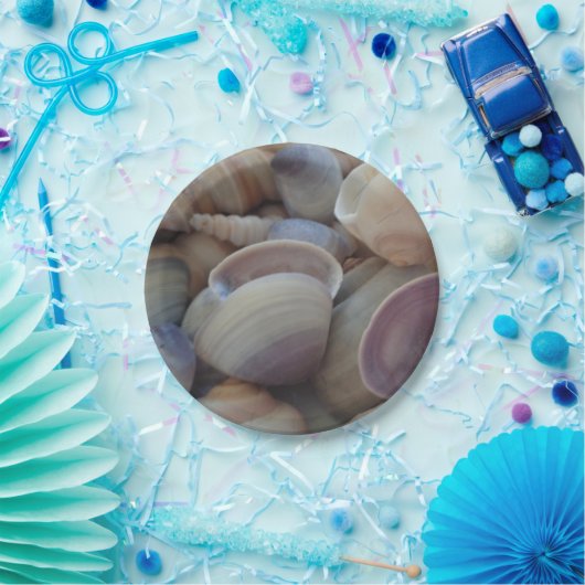 Assiettes En Carton Sea Shells Love, Summer Beach Pique-nique, Plaque (Fête)