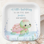 Assiettes En Carton Sea Turtle Hatchling Baby Shower Girl Paper Plates<br><div class="desc">Add a touch of elegance to your Baby Shower with our 'Sea Turtle" Hatchling Baby Shower Paper Plates! Don't settle for the ordinary. Elevate your celebration,  order your today,  and make your event extraordinary!</div>