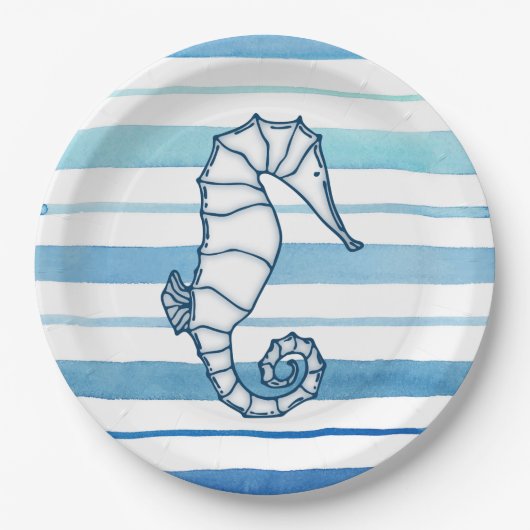 Assiettes En Carton Seahorse (Devant)