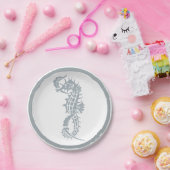 Assiettes En Carton Seahorse Bleu Classique Nautique Élégant (Fête)