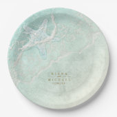 Assiettes En Carton Seam Beach Wedding Starfish ID837 (Devant)