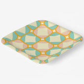 Assiettes En Carton Seamless retro pattern with rounded squares (Angulaire)