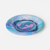 Assiettes En Carton Seashell Fit pour une Parties scintillant de sirèn (Angle)