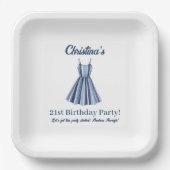 Assiettes En Carton Seaside Stripes Celebration Birthday    (Recto)
