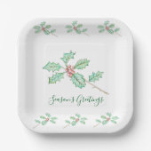 Assiettes En Carton Season's Greetings Paper Plate (Recto)