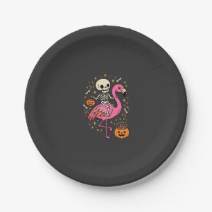Assiettes En Carton Seau de bonbons squelette de flamant rose d'Hallow