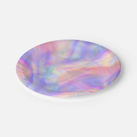 Assiettes En Carton seconde vue, holo pastel : (Angle)