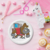 Assiettes En Carton Sécurité de Gorilla (Fête)