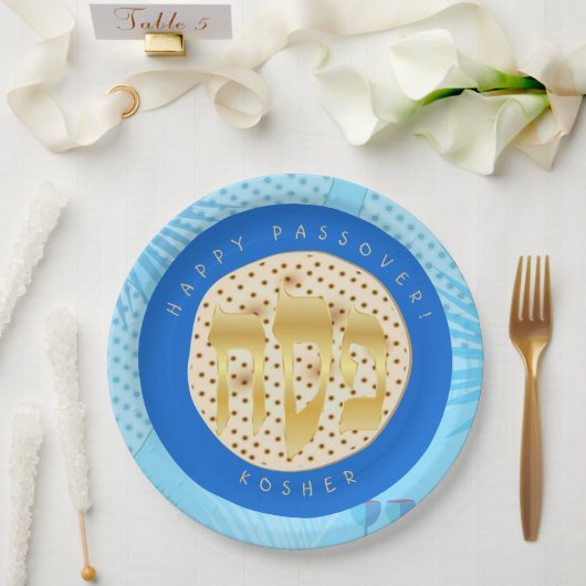 Assiettes En Carton Séder de Pesser Kosher Pesach Matzah (Mariage)