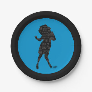 Assiettes En Carton Seinfeld   Elaine Danse Silhouette