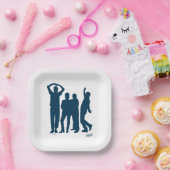 Assiettes En Carton Seinfeld | Graphique de silhouette de groupe (Fête)