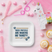 Assiettes En Carton Seinfeld | Graphique de typographie "Ces Pretzels" (Fête)
