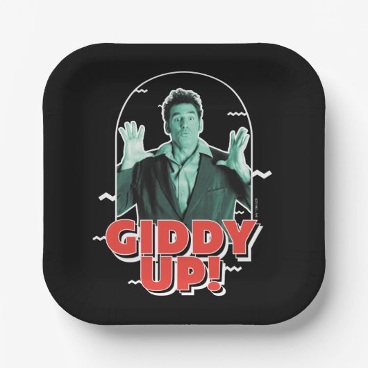 Assiettes En Carton Seinfeld | Kramer - Giddy Up! (Recto)