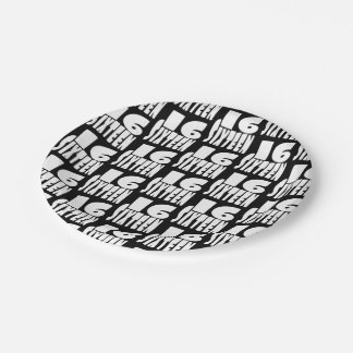 Assiettes En Carton Seizième anniversaire 16e