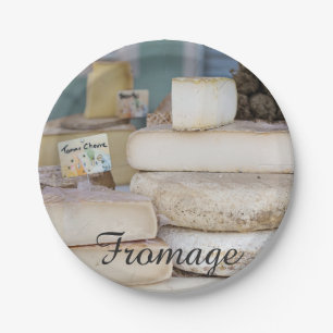 Assiettes En Carton Sélection rustique de fromages français