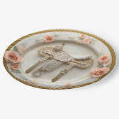 Assiettes En Carton Selle et étincelle - Plaques de papier Mariage occ (Angle)