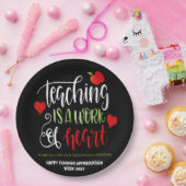 Assiettes En Carton Semaine d'appréciation de l'enseignant MERCI de dé (Fête)