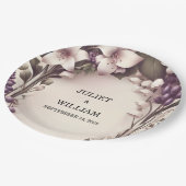 Assiettes En Carton Semences Ferme rurale Bois Fruit Vignoble Mariage (Angle)