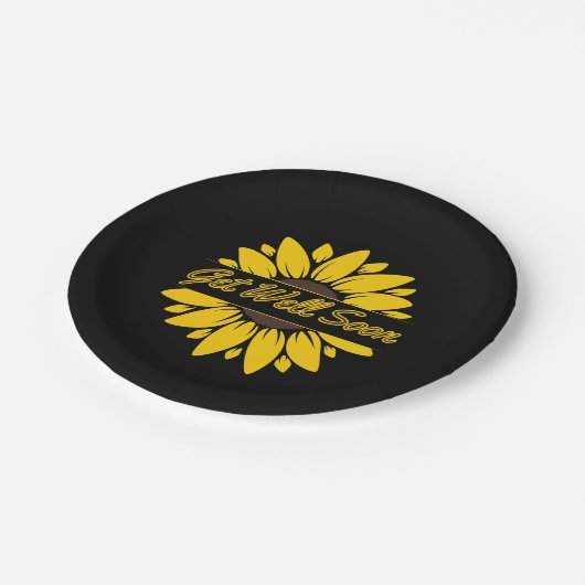 Assiettes En Carton S'En Sortir Bientôt Plaques Papier Tournesol (Angle)