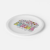 Assiettes En Carton Senior 2025 Classe des fleurs de printemps 2025 (Angle)