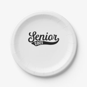 Assiettes En Carton Senior 2025 Graduation Dernière journée de l'école