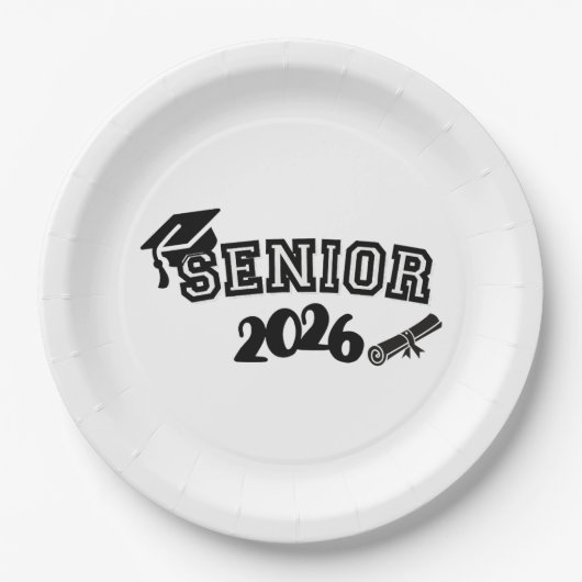 Assiettes En Carton Senior 2026 Paper Plate (Devant)