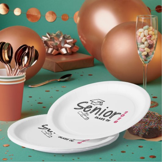 Assiettes En Carton Senior Class of 2026 Paper Plate (Multi)